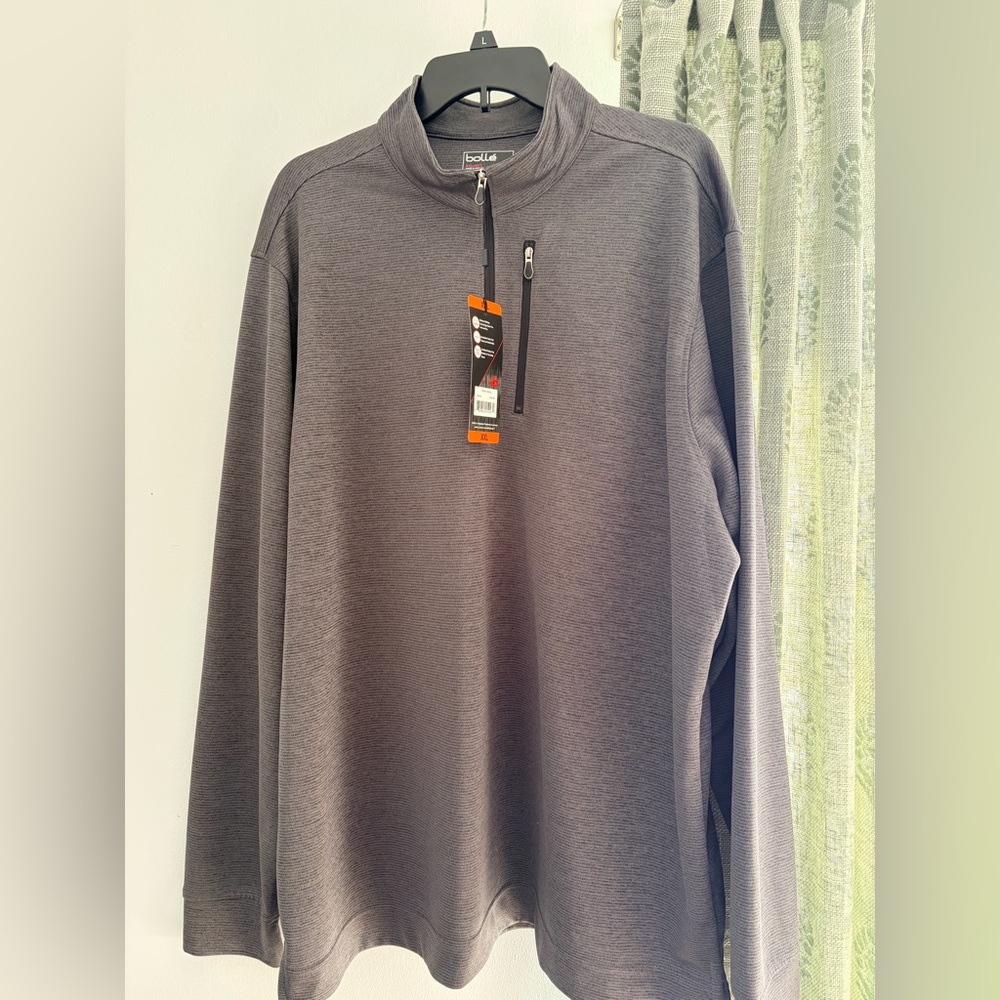 Bolle Men's Charcoal Zip-Up Sweater